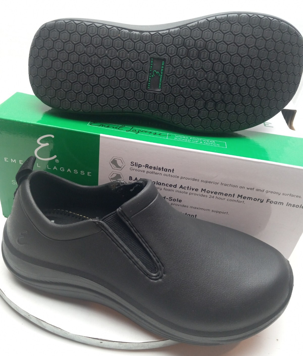 Emeril Lagasse Pro Eva Slip Resistant Slip On Work Shoes Black Womens Size 9 M